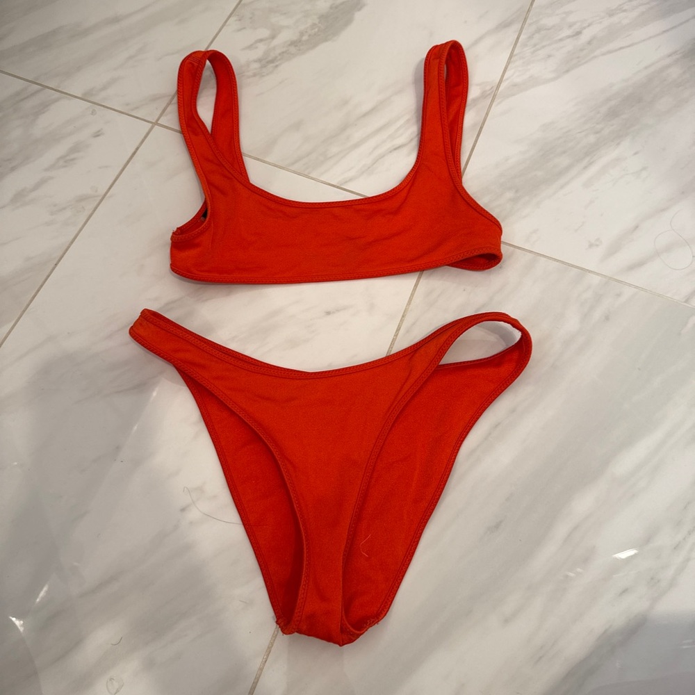 Triangl Red Bikini Set